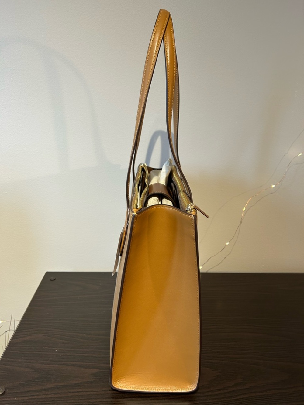 Coach Structured Tote in Tan/Caramel - Picture 3 of 6